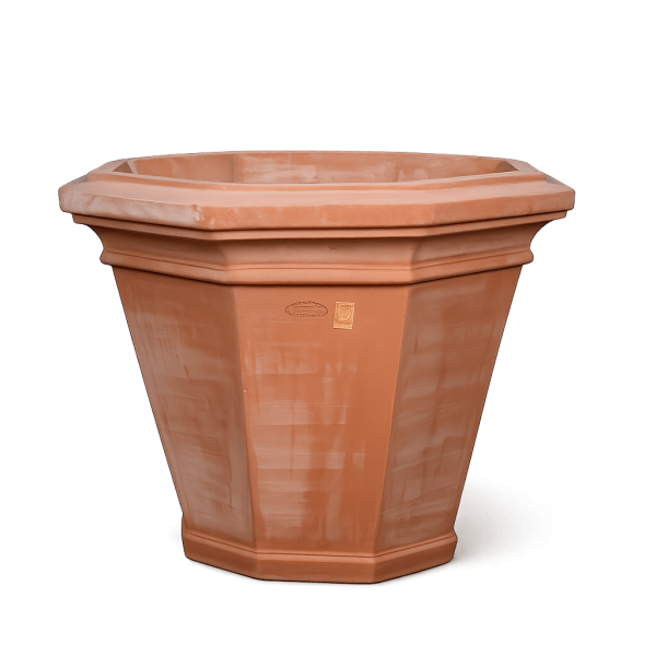 Massiver achteckiger Terracottatopf aus Impruneta - Vaso Ottagonale